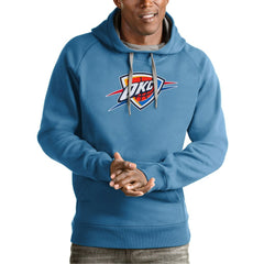 NBA Oklahoma City Thunder Antigua Team Logo Victory Pullover Hoodie