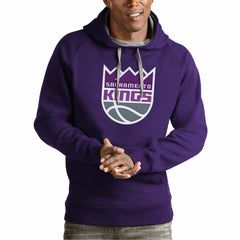 NBA Sacramento Kings Antigua Team Logo Victory Pullover Hoodie