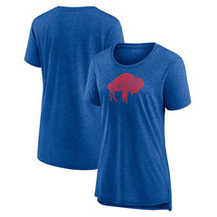 Women's Throwback Team Logo Tri-Blend T-Shirt - Buffalo Bills