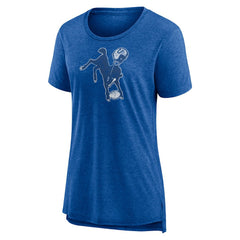Women's Throwback Team Logo Tri-Blend T-Shirt - Indianapolis Colts