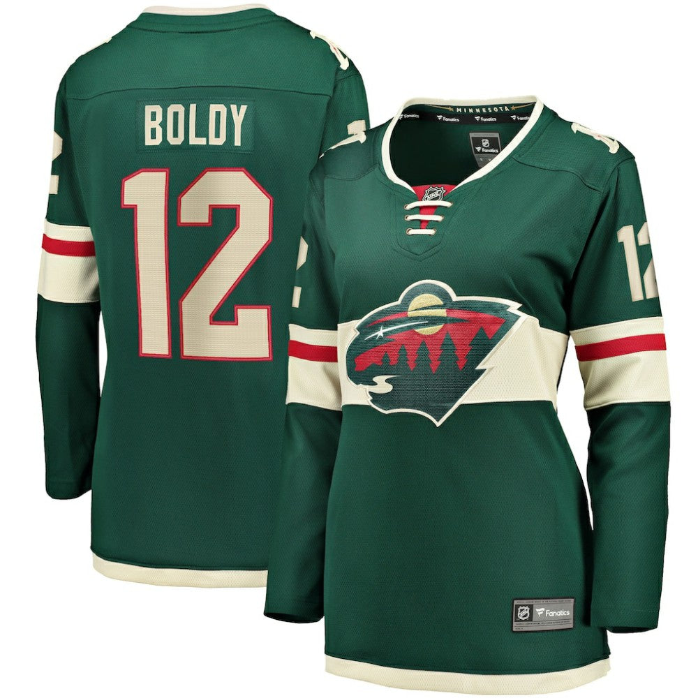 NHL Green Matthew Boldy Minnesota Wild Fanatics Women's Home Breakaway Player Jersey