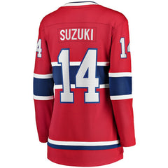 NHL Red Nick Suzuki Montreal Canadiens Fanatics Women's Home Captain Patch Breakaway Player Jersey