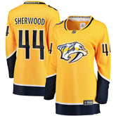 NHL Gold Kiefer Sherwood Nashville Predators Fanatics Women's Home Breakaway Player Jersey