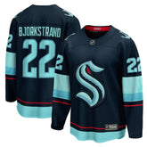 NHL Deep Sea Blue Oliver Bjorkstrand Seattle Kraken Fanatics Home Breakaway Player Jersey