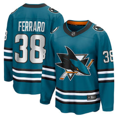 NHL Teal Mario Ferraro San Jose Sharks Fanatics Home Breakaway Player Jersey