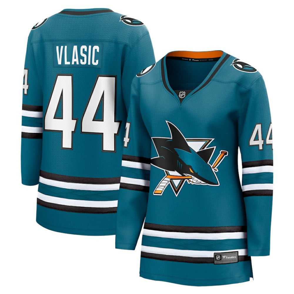 NHL Teal Marc-Edouard Vlasic San Jose Sharks Fanatics Women's Home Breakaway Player Jersey