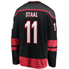 NHL Black Jordan Staal Carolina Hurricanes Fanatics Home Captain Patch Breakaway Player Jersey