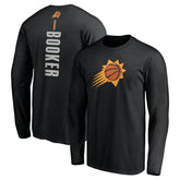 NBA Devin Booker Phoenix Suns Playmaker Name & Number Long Sleeve T-Shirt