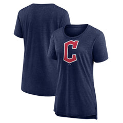MLB Cleveland Guardians Women's Official Wordmark Tri-Blend T-Shirt