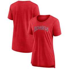 MLB Los Angeles Angels Women's Official Wordmark Tri-Blend T-Shirt