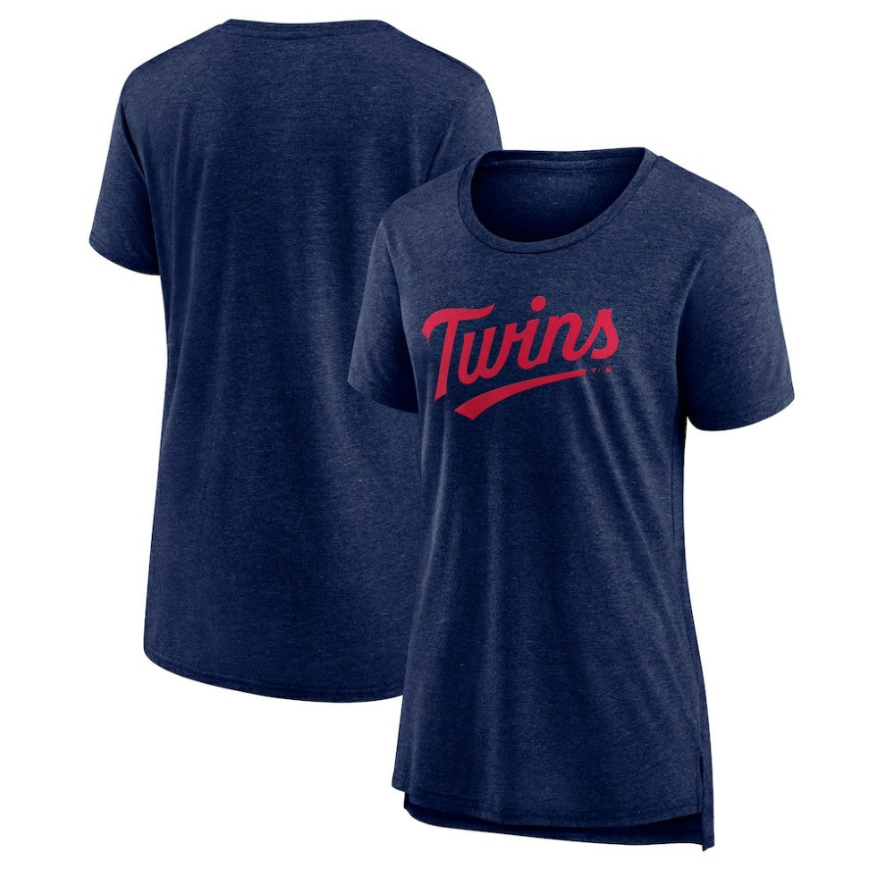 MLB Minnesota Twins Women's Official Wordmark Tri-Blend T-Shirt