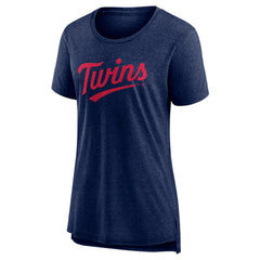 MLB Minnesota Twins Women's Official Wordmark Tri-Blend T-Shirt