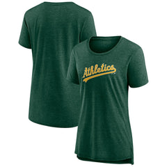 MLB Athletics Women's Official Wordmark Tri-Blend T-Shirt