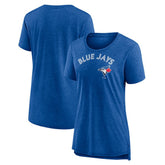 MLB Toronto Blue Jays Women's Official Wordmark Tri-Blend T-Shirt