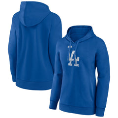 MLB Los Angeles Dodgers Women's Distressed Team Pullover Hoodie