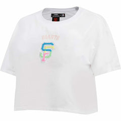 MLB San Francisco Giants Pro Standard Women's Washed Neon Cropped Boxy T-Shirt