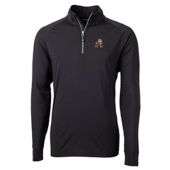Cutter & Buck Adapt Eco Knit Stretch Recycled Big & Tall Quarter-Zip Throwback Pullover Top - Cleveland Browns