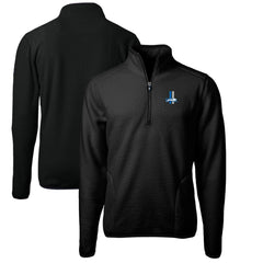 Cutter & Buck Cascade Eco Sherpa Fleece Big & Tall Quarter-Zip Throwback Jacket - Detroit Lions