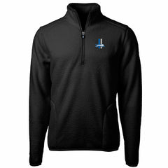 Cutter & Buck Cascade Eco Sherpa Fleece Big & Tall Quarter-Zip Throwback Jacket - Detroit Lions