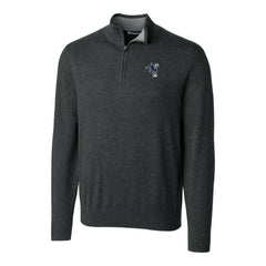 Cutter & Buck Throwback Logo Lakemont Tri-Blend Big & Tall Quarter-Zip Pullover Sweater - Indianapolis Colts