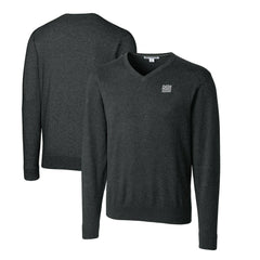 Cutter & Buck Throwback Logo Lakemont Tri-Blend Big & Tall V-Neck Pullover Sweater - New York Giants