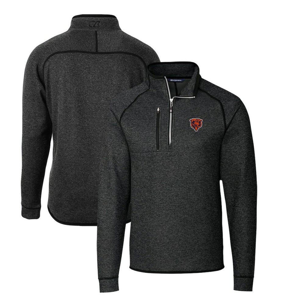 Cutter & Buck Mainsail Sweater-Knit Big & Tall Half-Zip Pullover Jacket - Chicago Bears