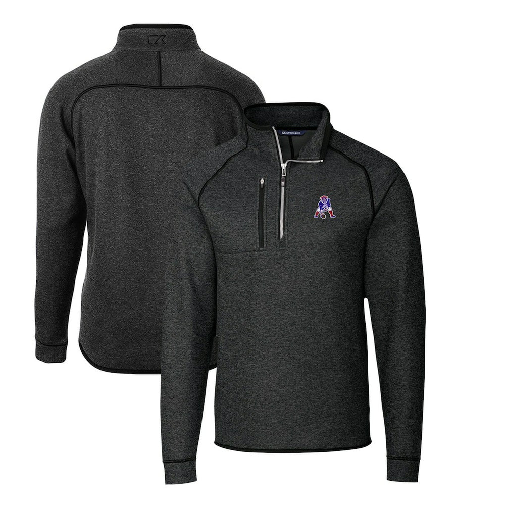 Cutter & Buck Mainsail Sweater-Knit Big & Tall Half-Zip Pullover Jacket - New England Patriots