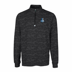 Cutter & Buck Throwback Logo Big & Tall Traverse Camo Print Stretch Quarter-Zip Pullover Top - Detroit Lions
