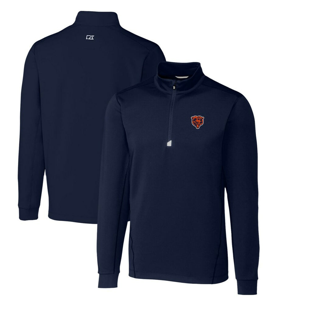 Cutter & Buck Throwback Logo Traverse Stretch Quarter-Zip Big & Tall Pullover Top - Chicago Bears
