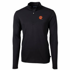 Cutter & Buck Throwback Logo Virtue Eco Pique Recycled Quarter-Zip Big & Tall Pullover Top - Cincinnati Bengals