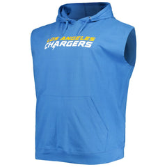 Justin Herbert Profile Big & Tall Muscle Pullover Hoodie - Los Angeles Chargers