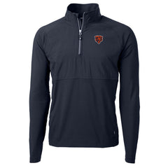 Cutter & Buck Adapt Eco Knit Hybrid Recycled Quarter-Zip Throwback Pullover Top - Chicago Bears