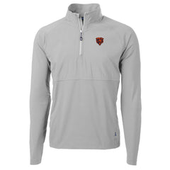 Cutter & Buck Adapt Eco Knit Hybrid Recycled Quarter-Zip Throwback Pullover Top - Chicago Bears