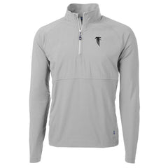 Cutter & Buck Adapt Eco Knit Hybrid Recycled Quarter-Zip Throwback Pullover Top - Atlanta Falcons