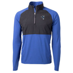 Cutter & Buck Adapt Eco Knit Hybrid Recycled Quarter-Zip Throwback Pullover Top - Indianapolis Colts