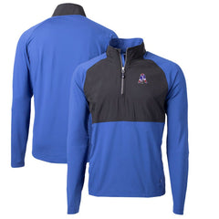 Cutter & Buck Adapt Eco Knit Hybrid Recycled Quarter-Zip Throwback Pullover Top - New England Patriots