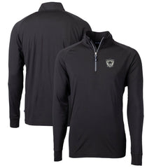 Cutter & Buck Adapt Eco Knit Stretch Recycled Quarter-Zip Throwback Pullover Top - Las Vegas Raiders