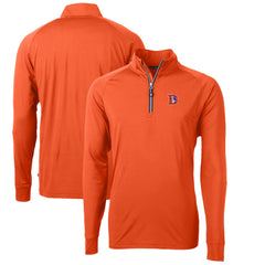 Cutter & Buck Adapt Eco Knit Stretch Recycled Quarter-Zip Throwback Pullover Top - Denver Broncos