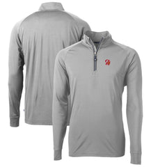 Cutter & Buck Adapt Eco Knit Stretch Recycled Quarter-Zip Throwback Pullover Top - Tampa Bay Buccaneers