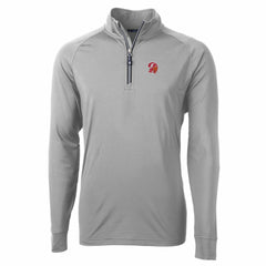 Cutter & Buck Adapt Eco Knit Stretch Recycled Quarter-Zip Throwback Pullover Top - Tampa Bay Buccaneers