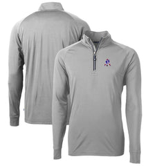Cutter & Buck Adapt Eco Knit Stretch Recycled Quarter-Zip Throwback Pullover Top - New England Patriots