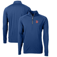 Cutter & Buck Adapt Eco Knit Stretch Recycled Quarter-Zip Throwback Pullover Top - Denver Broncos