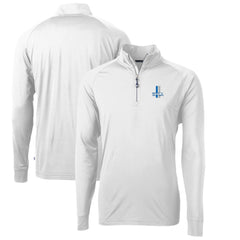 Cutter & Buck Adapt Eco Knit Stretch Recycled Quarter-Zip Throwback Pullover Top - Detroit Lions