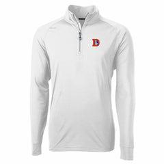 Cutter & Buck Adapt Eco Knit Stretch Recycled Quarter-Zip Throwback Pullover Top - Denver Broncos