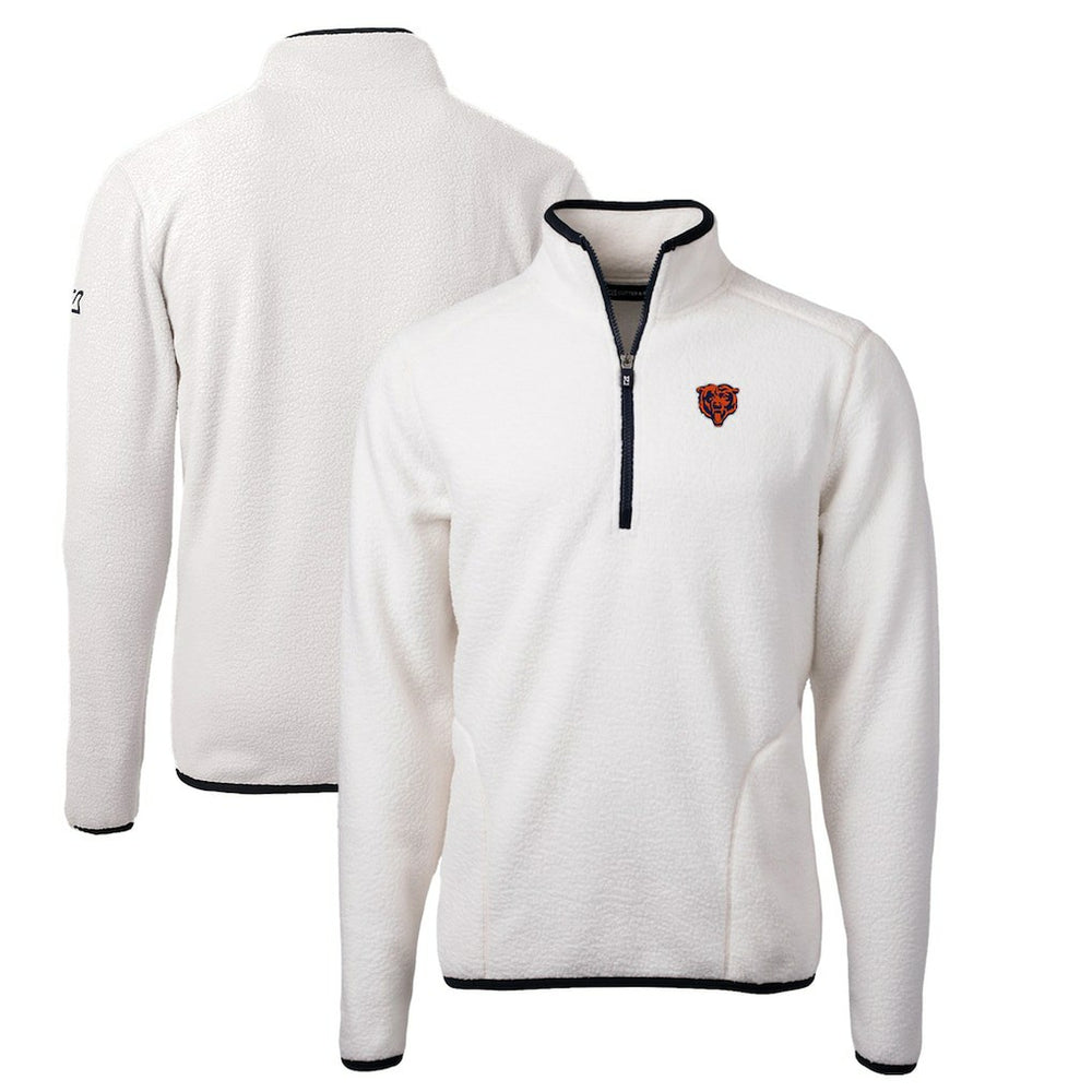 Cutter & Buck Throwback Eco Sherpa Fleece Quarter-Zip Pullover Jacket - Chicago Bears