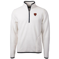 Cutter & Buck Throwback Eco Sherpa Fleece Quarter-Zip Pullover Jacket - Chicago Bears