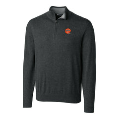 Cutter & Buck Throwback Logo Lakemont Tri-Blend Quarter-Zip Pullover Sweater - Cincinnati Bengals