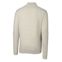 Cutter & Buck Throwback Logo Lakemont Tri-Blend Quarter-Zip Pullover Sweater - New Orleans Saints