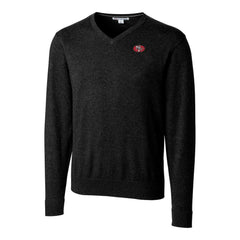 Cutter & Buck Throwback Logo Lakemont Tri-Blend V-Neck Pullover Sweater - San Francisco 49ers