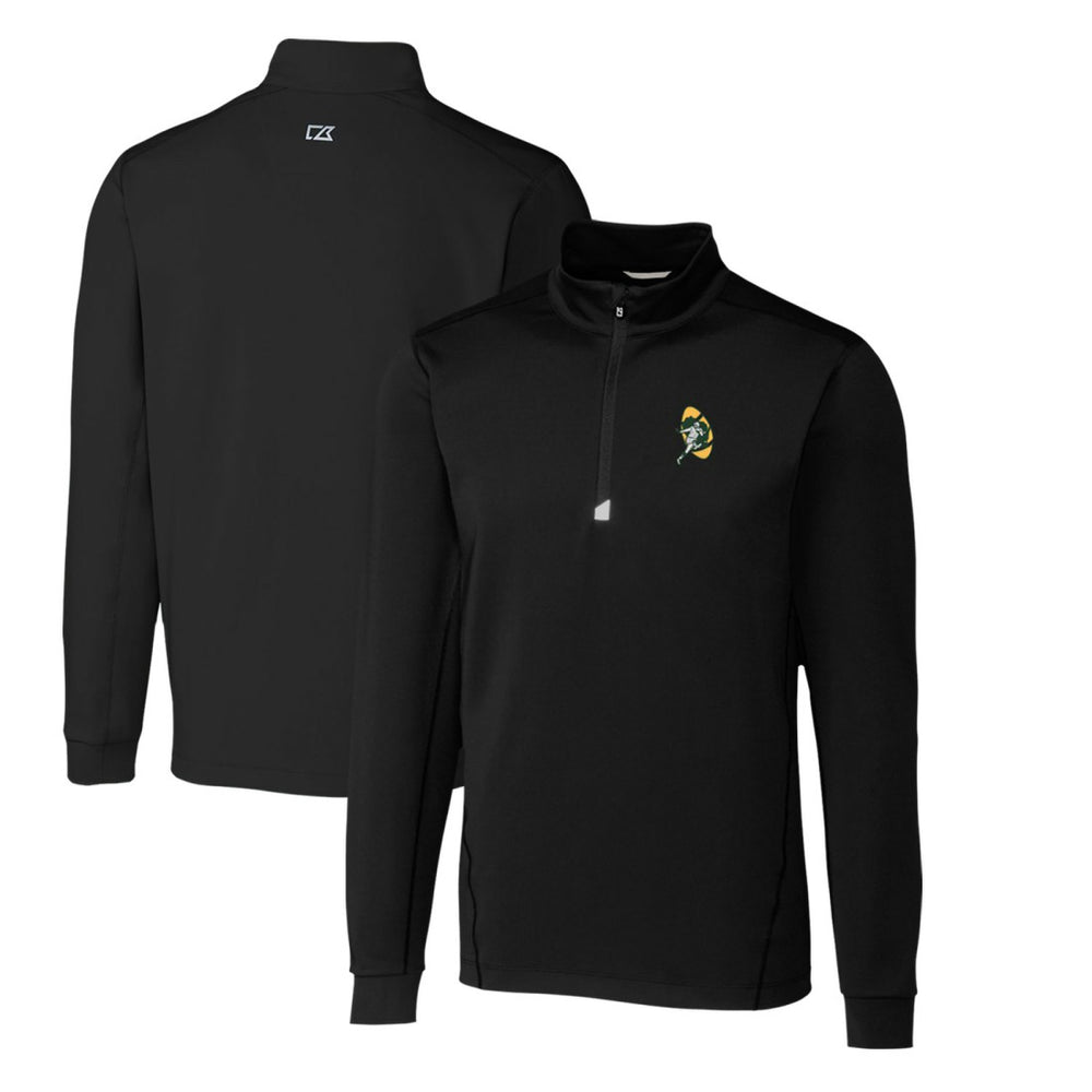Cutter & Buck Throwback Logo Traverse Stretch Quarter-Zip Pullover Top - Green Bay Packers
